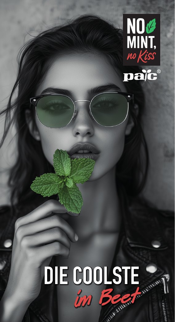 Die Coolste im Beet flyer visual with mint